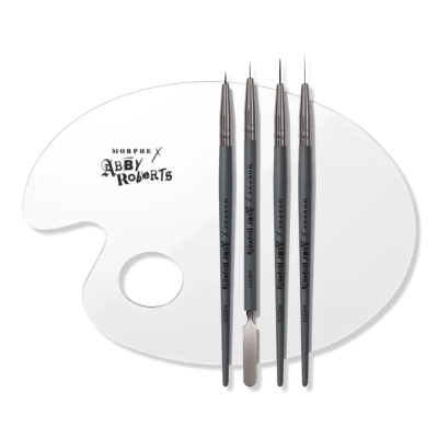 Morphe X Abby Roberts 5-Piece Artist's Detail Brush & Mixing Palette Set | LooksLikeLove UAE Makeup and Skincare